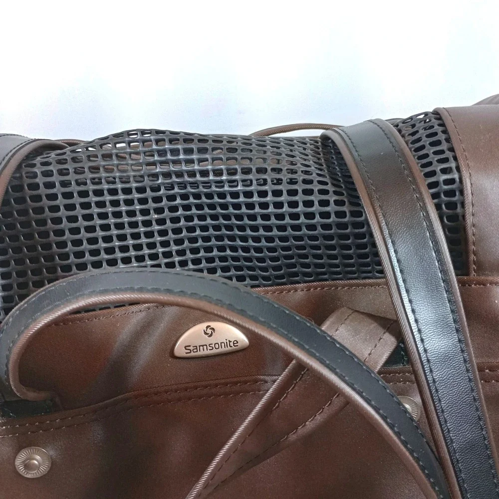 Samsonite Pet Carrier Small Brown Good Travel Mesh Duffel Bag Dog Cat Portable